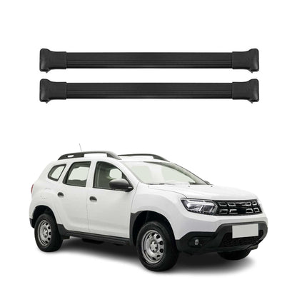 Dachträger Grundtäger für Dacia Duster mk2 2018-2021 Pre-FL 75kg Alu Schwarz 2x OMAC DE