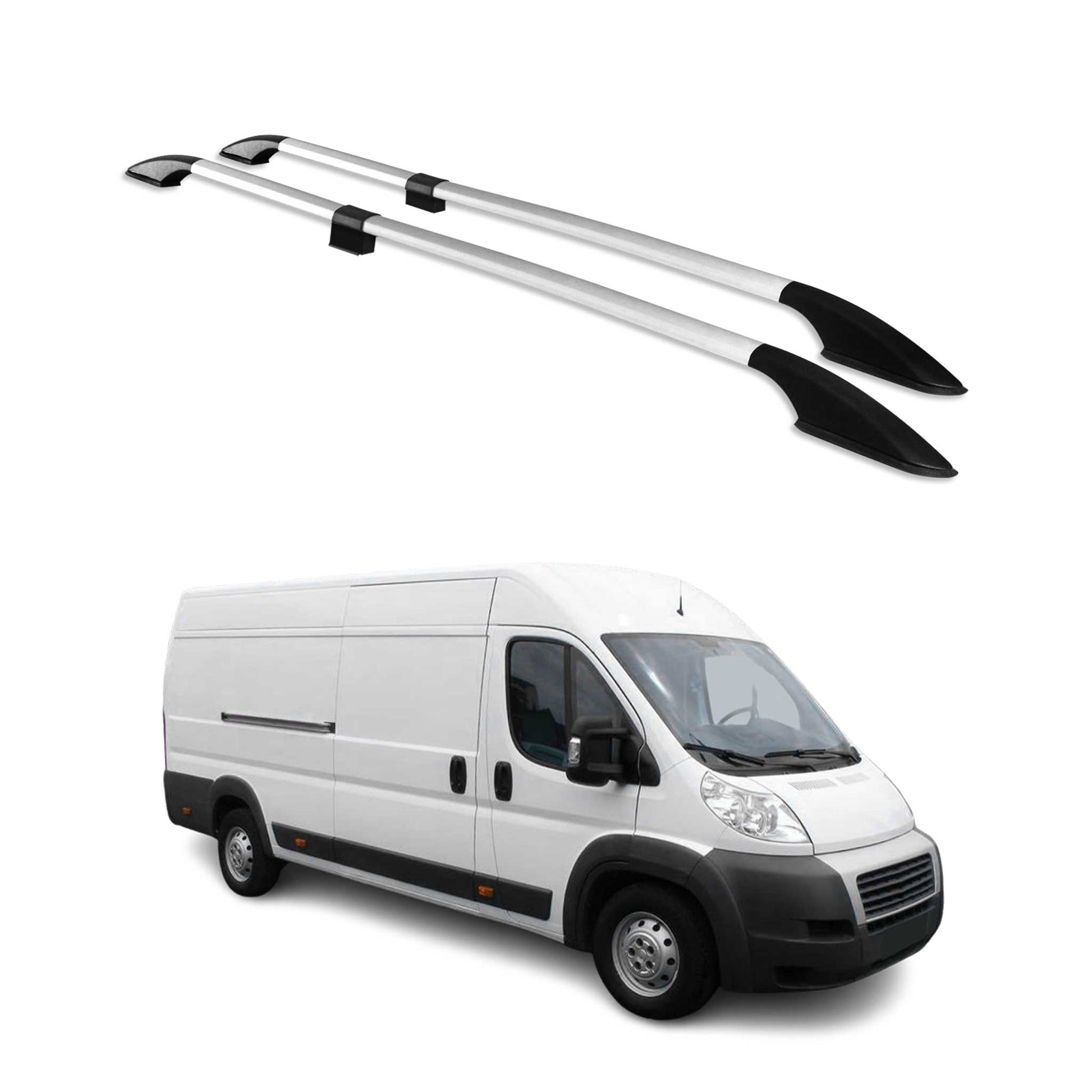 Dachreling Dachgepäckträger für Peugeot Boxer II 2006-2024 L4 Alu Grau OMAC DE