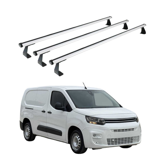 Dachträger Grundtäger für Citroen Berlingo 2018-2025 75kg Aluminium Silber 3 tlg OMAC DE
