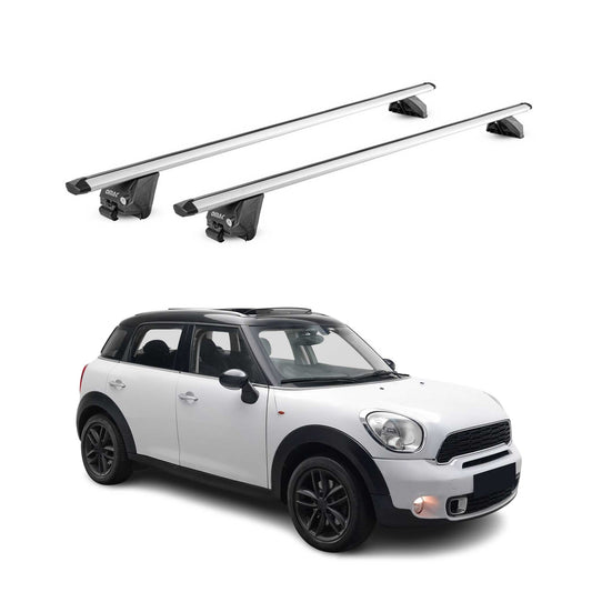 Dachträger für Mini Countryman R60 F60 2010-2023 100kg Alu Silber 2tlg ABE OMAC DE