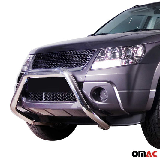 Frontbügel Frontschutzbügel für Suzuki Grand Vitara 2006-2015 Stahl Silber OMAC DE