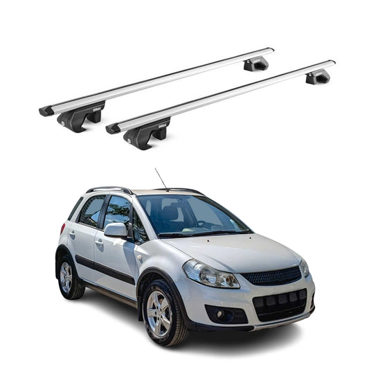 Dachträger Grundtäger für Suzuki SX4 EY-GY 2006-2014 5 tür 90kg Alu Grau 2x ABE OMAC DE
