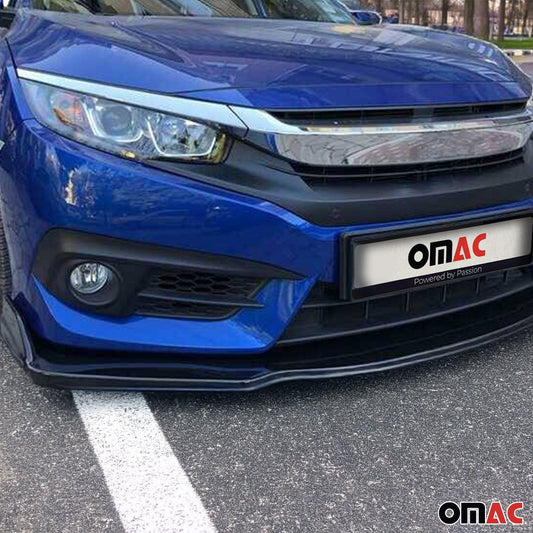 Frontspoiler Lippe Stoßstange Splitter für Honda Civic X 2016-2021 ABS Schwarz OMAC DE