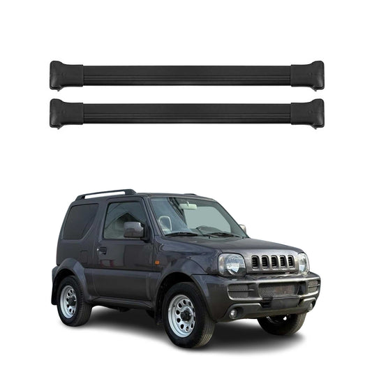 Dachträger Grundtäger für Suzuki Jimny mk3 2004-2018 FL 75kg Alu Schwarz 2 tlg OMAC DE