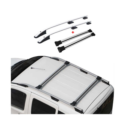 Dachreling + Dachträger für Fiat Fiorino Qubo Nemo Peugeot Bipper 2008-2022 Grau OMAC DE
