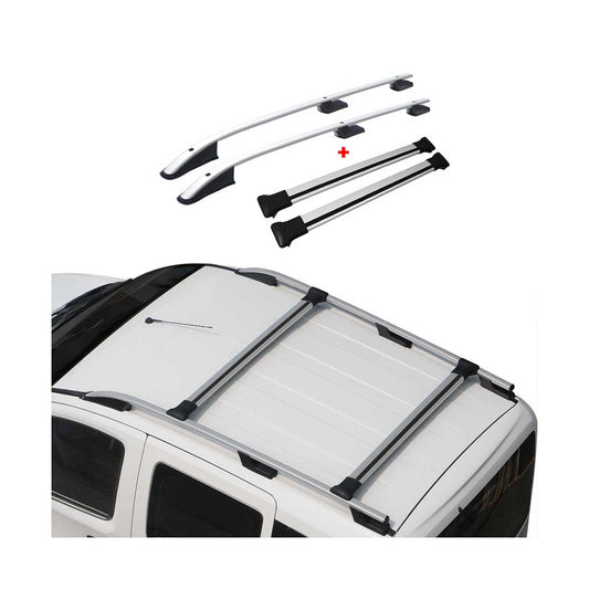 Dachreling + Dachträger für Fiat Fiorino Qubo Nemo Peugeot Bipper 2008-2022 Grau OMAC DE