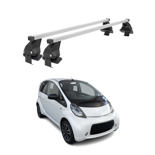 Dachträger Grundträger für Peugeot iOn / Citroen C-Zero 2010-2014 Stahl Grau 2x OMAC DE
