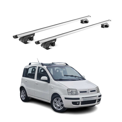 Dachträger Grundtäger für Fiat Panda III Cross 2014-2025 90kg Alu Silber 2x ABE OMAC DE
