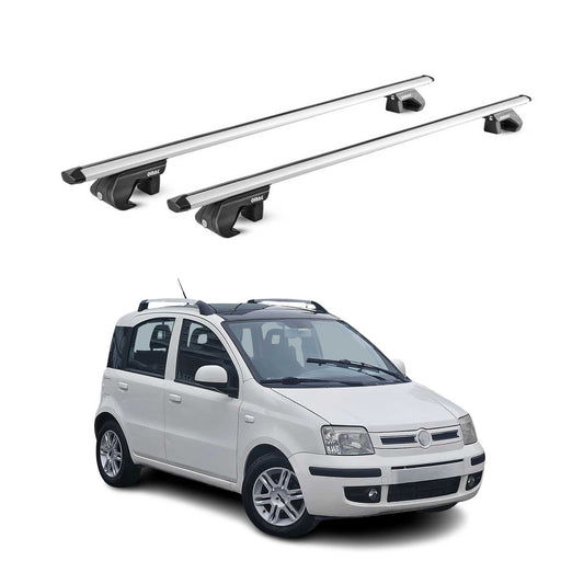Dachträger Grundtäger für Fiat Panda III Cross 2014-2025 90kg Alu Silber 2x ABE OMAC DE