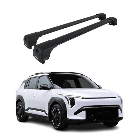 Dachträger Grundtäger für Kia EV3 2024-2025 75kg Aluminium Schwarz 2 tlg OMAC DE