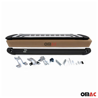 Trittbretter Seitenschweller für Citroen C4 X 2022-2025 Silber Schwarz 2 tlg OMAC DE