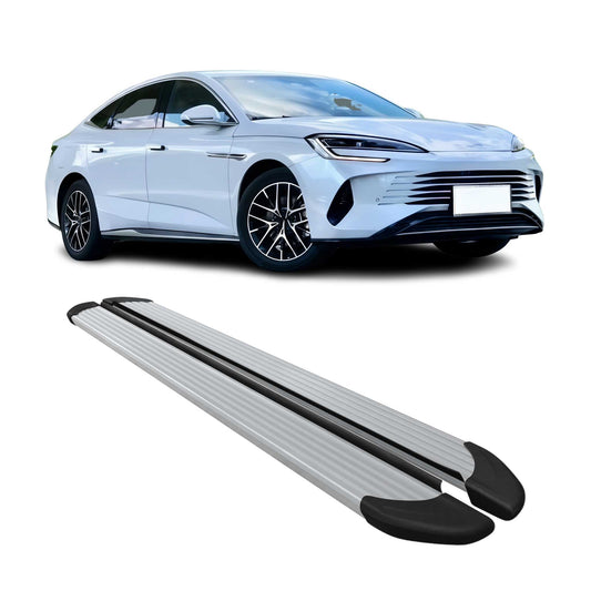2023-2025 BYD Seal Trittbretter Seitenschweller Seitenbretter Aluminium Silber OMAC DE