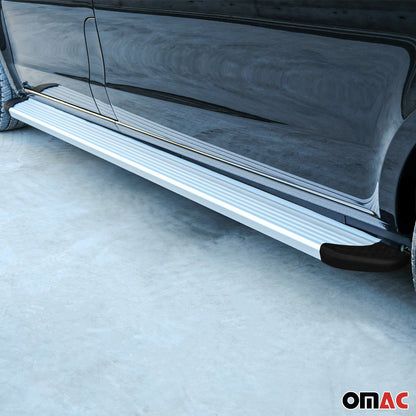 Trittbretter Seitenschweller für Opel Combo 2001-2011 Aluminium Silber 2 tlg