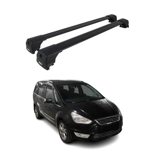 2006-2015 Ford Galaxy Dachträger Grundträger Schwarz Alu 2 tlg