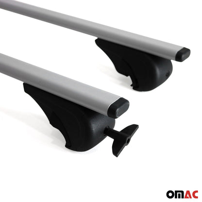 Dachträger Grundtäger für Audi A4 B6 Avant 2001-2004 75kg Metall Silber 2 tlg OMAC DE