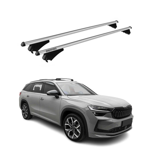 Menabo Dachträger Grundtäger für Skoda Kodiaq mk2 2024-2025 75kg Alu Silber 2x OMAC DE