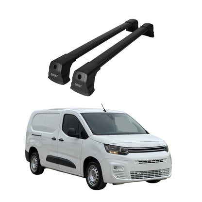 Dachträger Grundtäger für Citroen Berlingo 2018-2025 75kg Aluminium Schwarz 2x OMAC DE