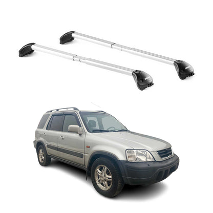 Dachträger Grundtäger für Honda CR-V mk1 1995-2001 100kg Alu Silber 2 tlg ABE OMAC DE