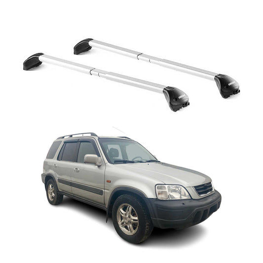 Dachträger Grundtäger für Honda CR-V mk1 1995-2001 100kg Alu Silber 2 tlg ABE OMAC DE