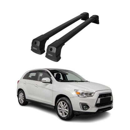 Dachträger Grundtäger für Mitsubishi ASX 2010-2023 75kg Aluminium Schwarz 2 tlg OMAC DE