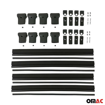 Dachträger Grundtäger für Citroen Jumper 2006-2025 75kg Aluminium Schwarz 4 tlg OMAC DE