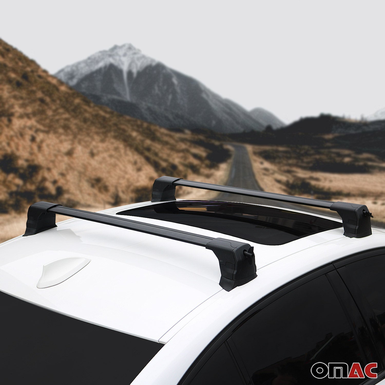 Dachträger Grundtäger für Citroen Berlingo 2018-2025 75kg Aluminium Schwarz 2x OMAC DE