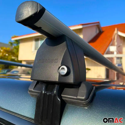 Dachträger Grundtäger für Fiat 500/500e/500EV/500 Hybrid 2007-2025 Alu Silber 2x OMAC DE