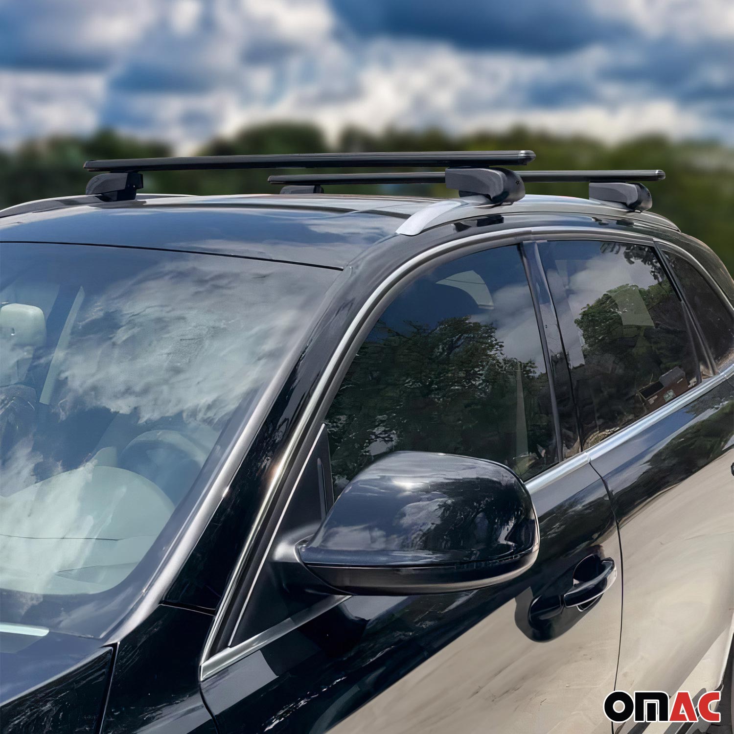 Dachträger Gepäckträger für Mitsubishi Outlander GF 2012-2021 ABE Schwarz 2x OMAC DE