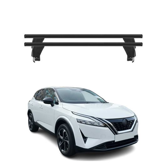 Menabo Dachträger Grundträger für Nissan Qashqai III J12 2021- Alu Schwarz 2tlg OMAC DE