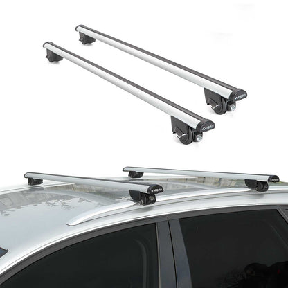 Dachträger Grundtäger für Audi Q3 mk1 2011-2018 100kg Aluminium Silber 2 tlg ABE OMAC DE