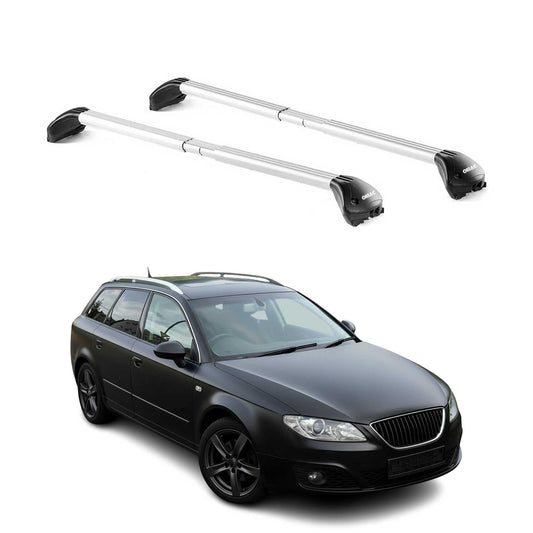 Dachträger Grundtäger für Seat Exeo Kombi 2008-2013 5 tür 100kg Alu Grau 2x ABE OMAC DE