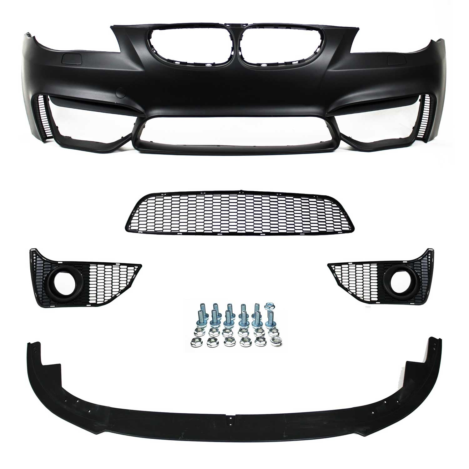 JOM Stoßstange für BMW E60 Limo 2003-2010 / E61 Touring 2004-2010 Schwarz 1tlg OMAC DE