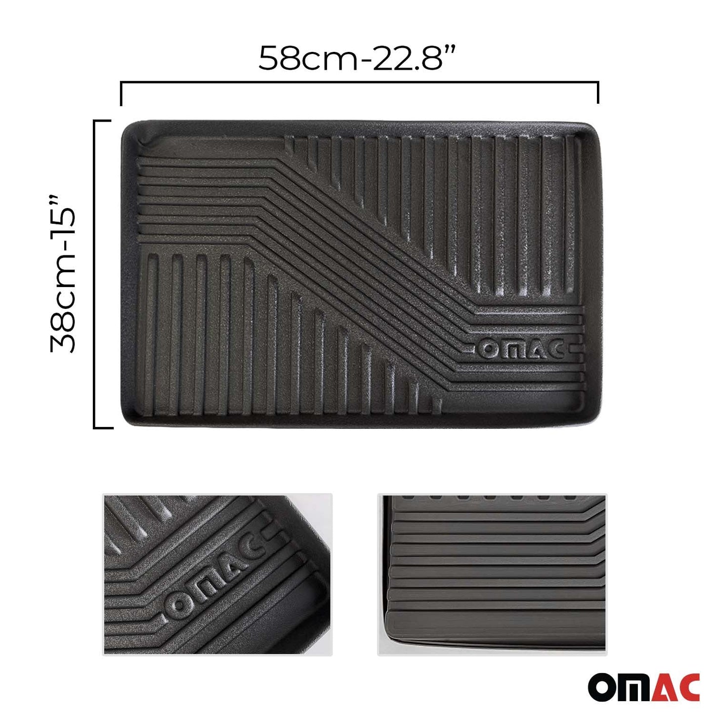 5x OMAC Schuhmatte Sauberlaufmatte Abtropfschale Napfunterlage 58x38cm Unterlage OMAC DE