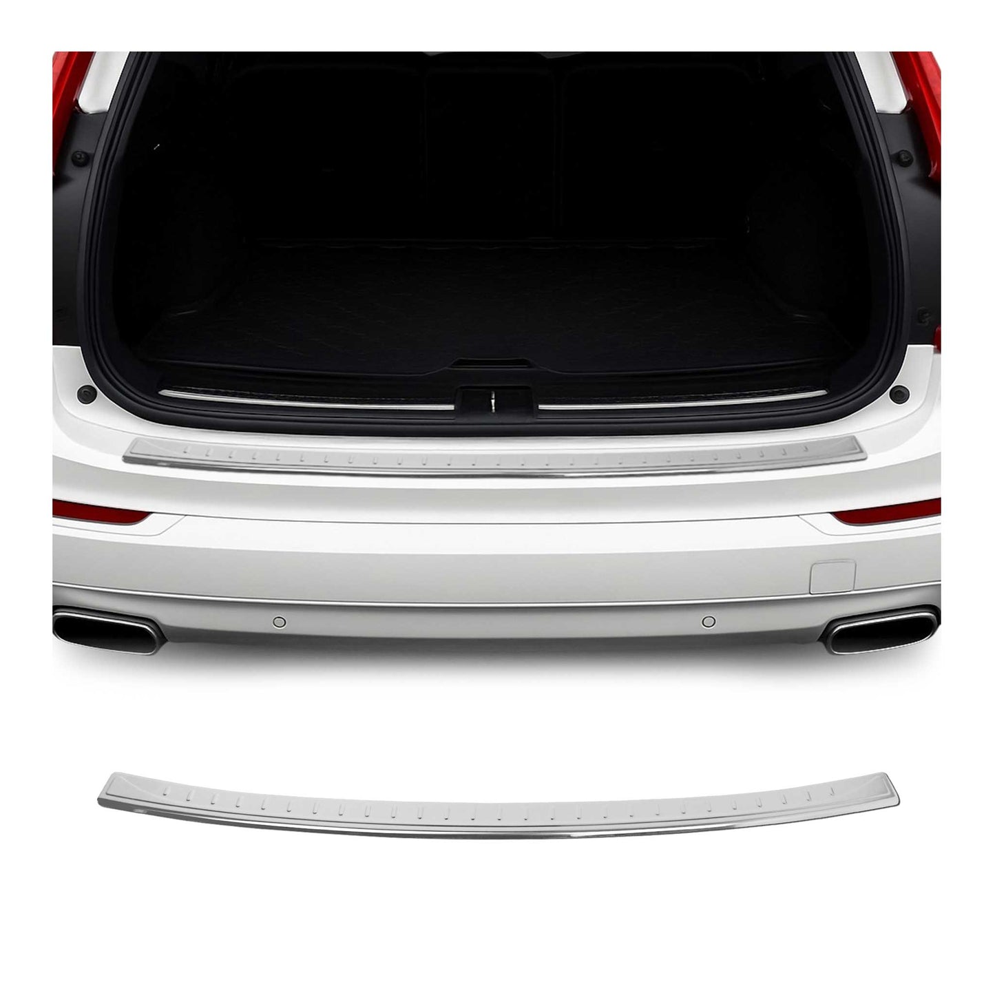 OMAC Ladekantenschutz Stoßstangenschutz für Volvo XC90 2015-25 Edelstahl Silber OMAC DE