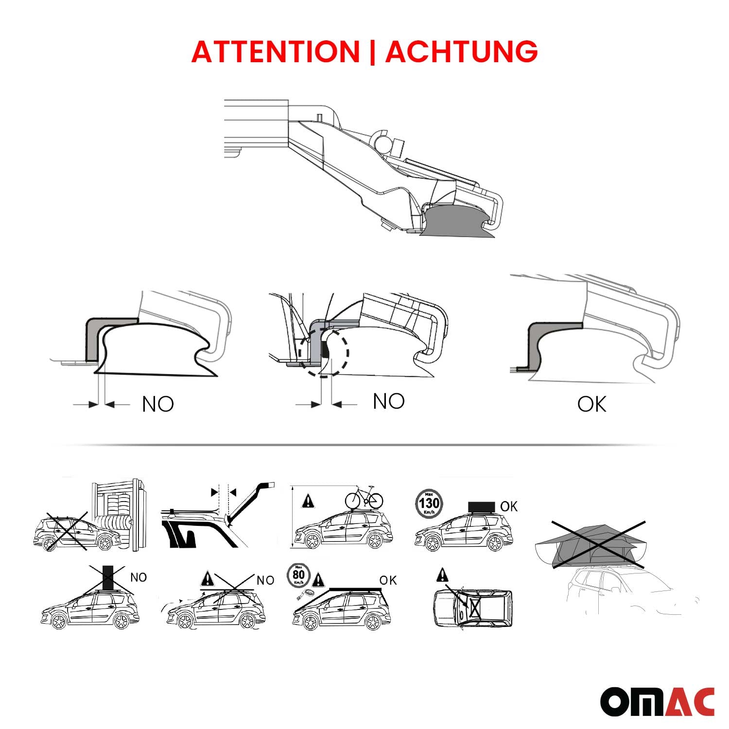 Dachträger für Seat Altea Freetrack / XL 2007-2015 100kg Alu Silber 2x ABE OMAC DE