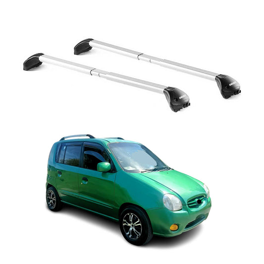 Dachträger Grundtäger für Hyundai Atos MX 1997-2008 5 tür 100kg Alu Grau 2x ABE OMAC DE