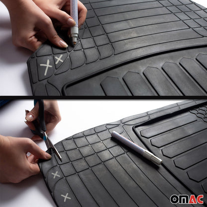 2024-2025 Skoda Elroq Fußmatten Gummimatten 3D Matte Gummi TPE Schwarz 4tlg OMAC DE