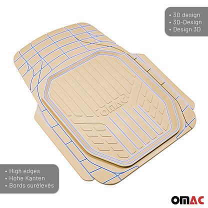 2023-2025 BYD Seal U Fußmatten Zuschneidbar Gummi Beige 4 tlg OMAC DE
