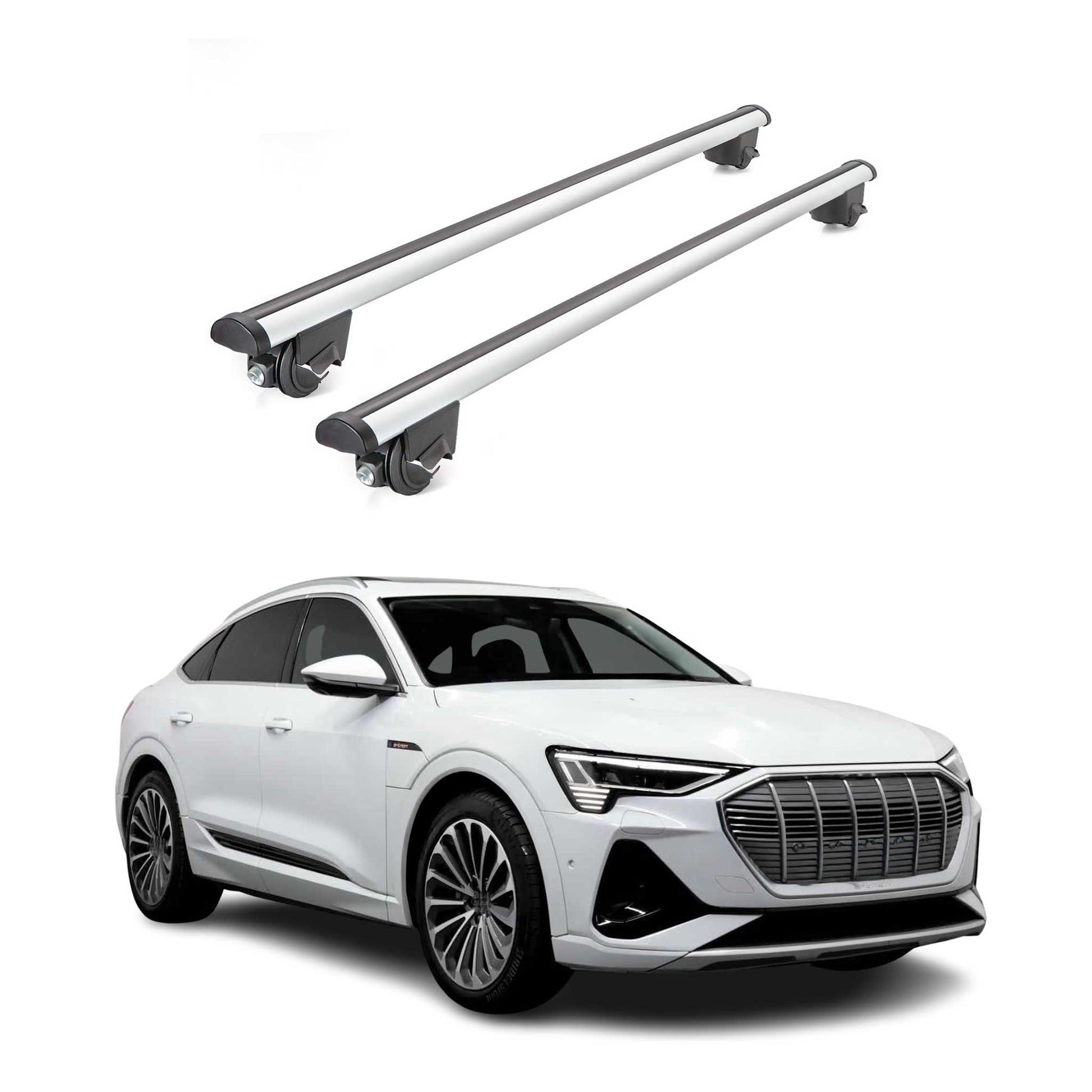 Dachträger für Audi Q8 e-tron sportback 2023-2025 Gepäckträger Relingträger Grau OMAC DE