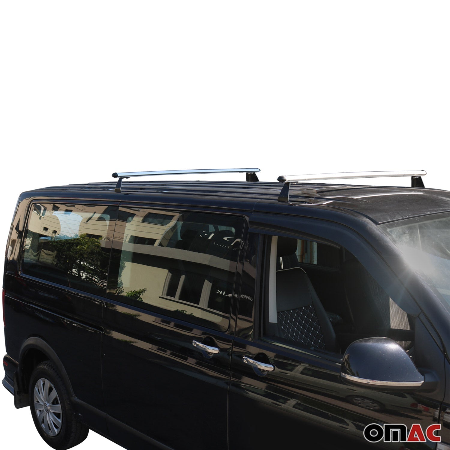 Dachträger für Ford Transit Custom / Tourneo Custom 2023-2025 75kg Alu Grau 2tlg OMAC DE