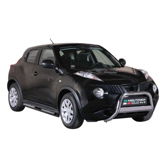 Edelstahl Seitenschweller Schwellerrohre für Nissan Juke 2010-2019 Schwarz OMAC DE