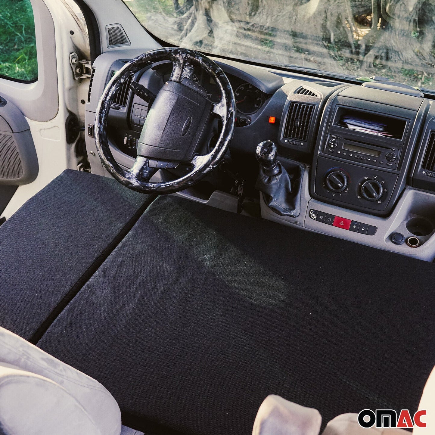 Camper Bett Fahrerhausbett Matratze für Fiat Ducato 1993-2006 Polyester Schwarz OMAC DE