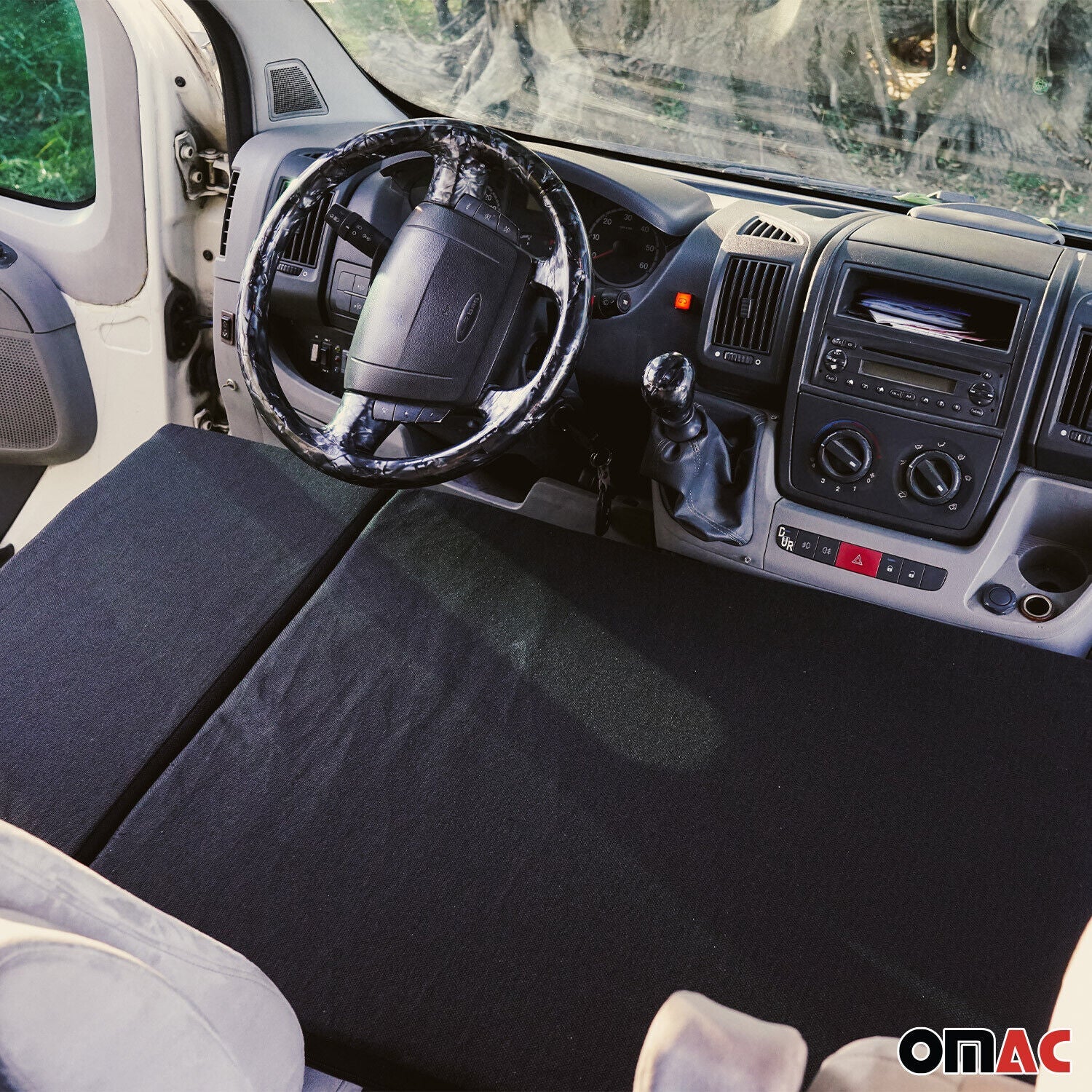 Camper Bett Fahrerhausbett Matratze für Fiat Ducato 1993-2006 Polyester Schwarz OMAC DE