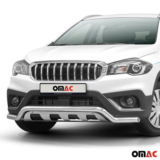 Frontbügelschutz Frontschutzbügel für Suzuki SX4 S-Cross 2016-2022 Grau ABE OMAC DE