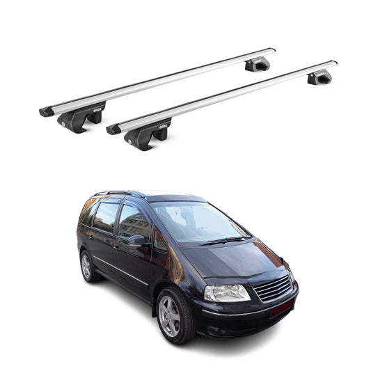 Dachträger Grundtäger für VW Sharan 7M 7N 1995-2022 5 tür 90kg Alu Silber 2x ABE OMAC DE