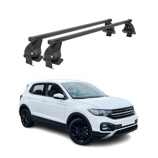 Menabo Dachträger Grundträger für VW T-Cross 2018-2025 Stahl Schwarz 2tlg OMAC DE