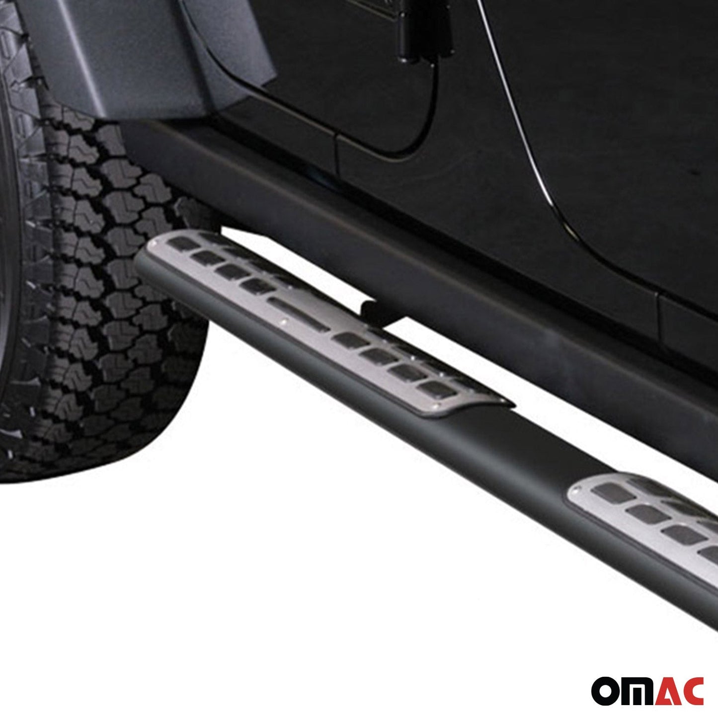 Stahl Seitenschweller Schwellerrohre für Jeep Wrangler 2007-2018 Schwarz OMAC DE
