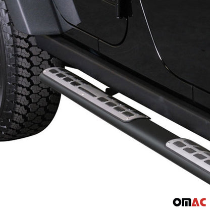 Stahl Seitenschweller Schwellerrohre für Jeep Wrangler 2007-2018 Schwarz OMAC DE