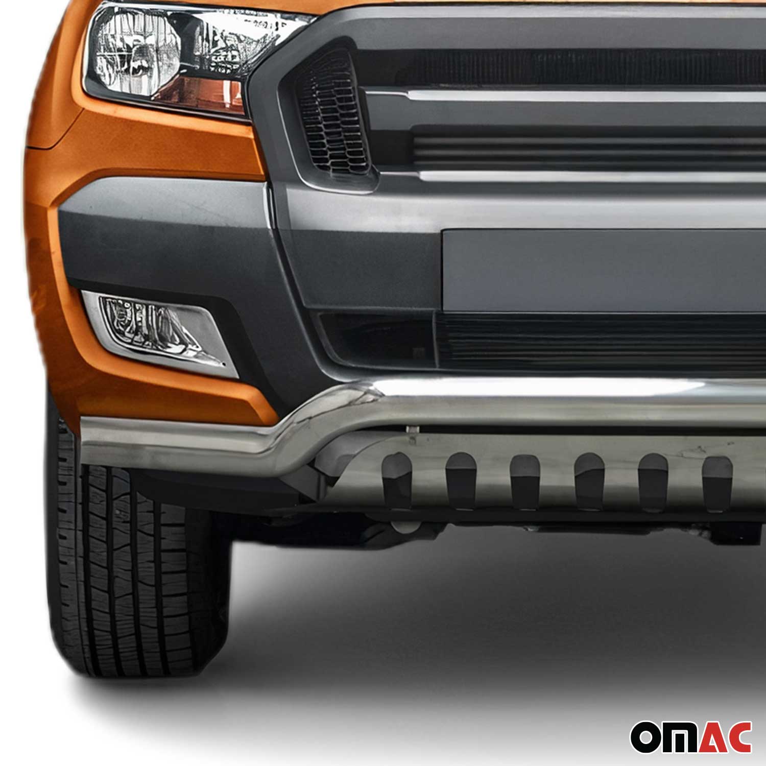Frontbügel Frontschutzbügel für Ford Ranger 2016-2022 Stahl ABE Silber OMAC DE