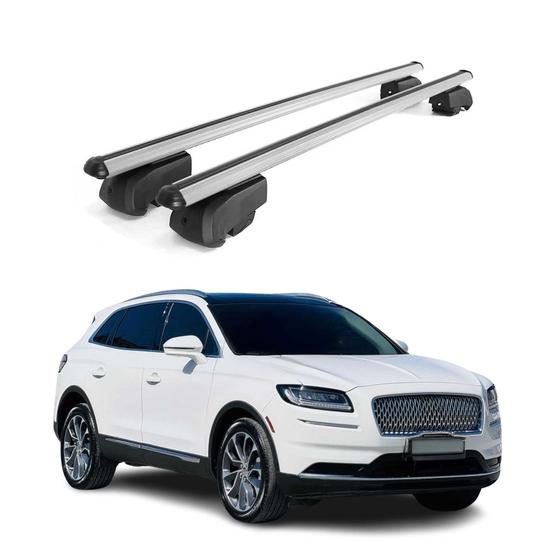 Dachträger Gepäckträger ABE für Lincoln Nautilus 2019-2023 Aluminium Silber OMAC DE